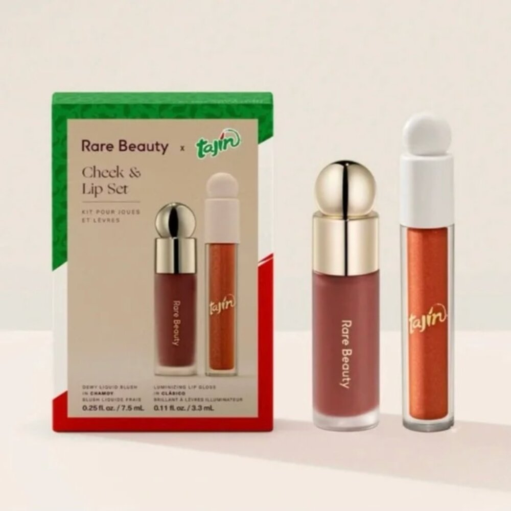 NWT Rare BeautyXTajin Soft Pinch Blush Chamoy & Positive Light Lip Gloss Clasico